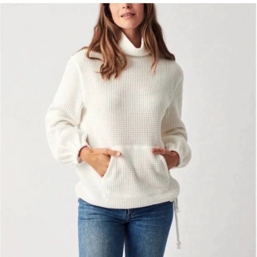 Faherty Maude Pullover Funnel Neck Top Small